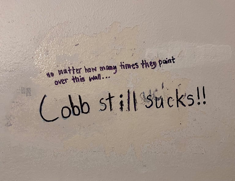 Cobb Wall at Lovett College still affirming Cobb suck