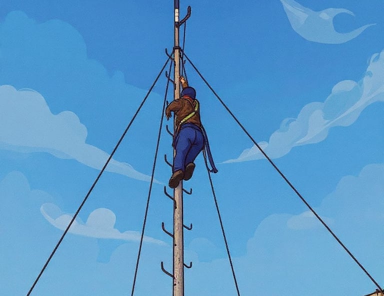 Ilustrasi Gambar Pembuatan Penangkal Petir