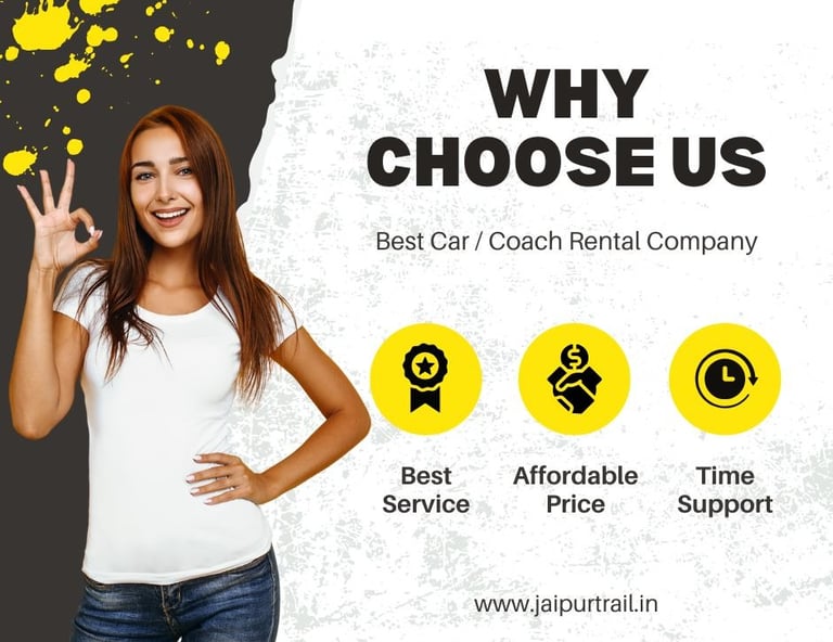 a woman holding up a sign that says why choose the best car rental company