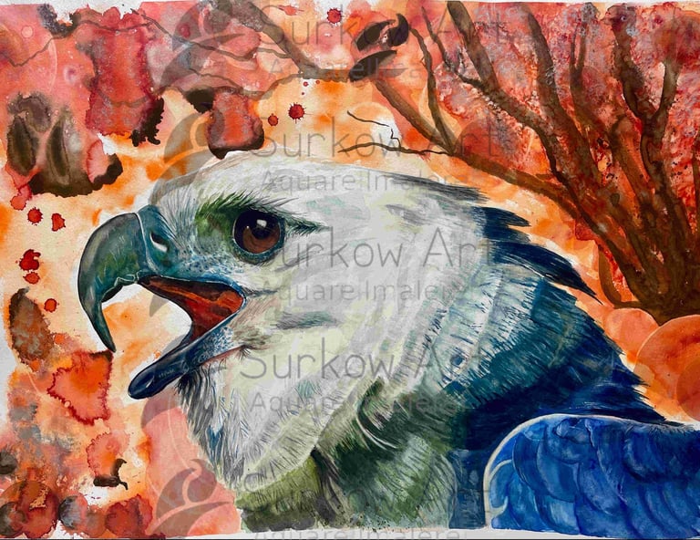aquarell-adler-harpyie-vollansicht-surkow-art-paul-surkow