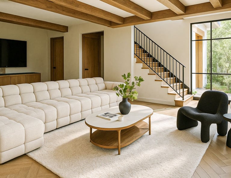 Custom sectional sofa handcrafted in Los Angeles