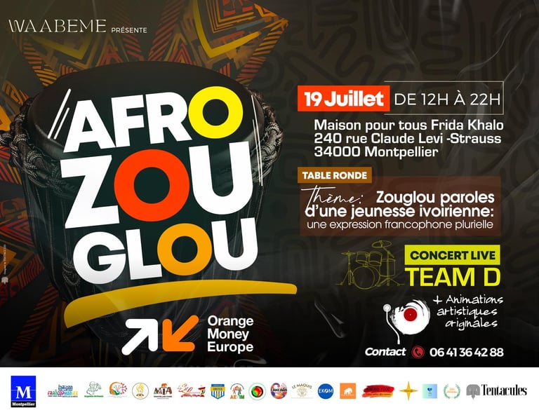 Affiche agenda AfroZouglou