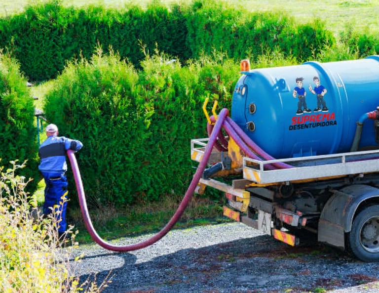 sucção de caminhão