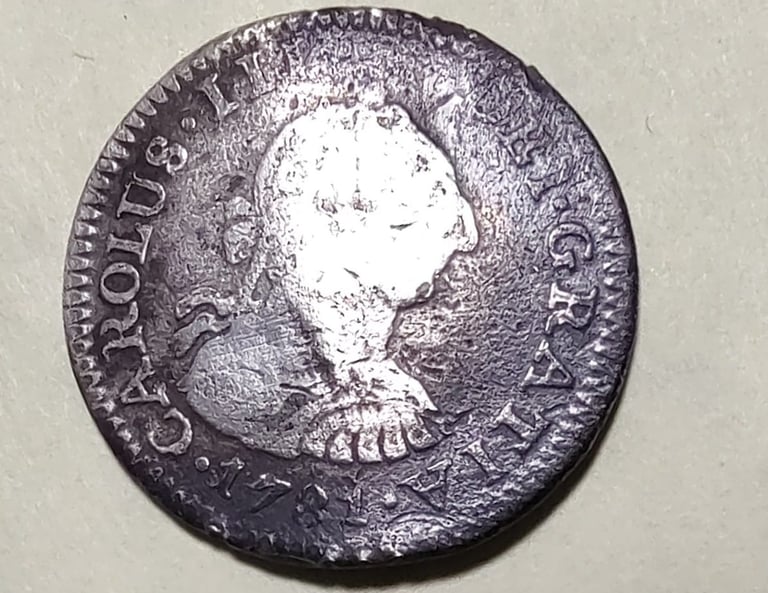 1781 Carlos Piece of 8 Silver Pillar Dollar
