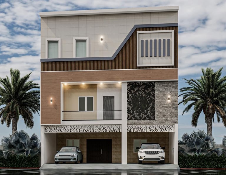 a house with a car parked in front of it