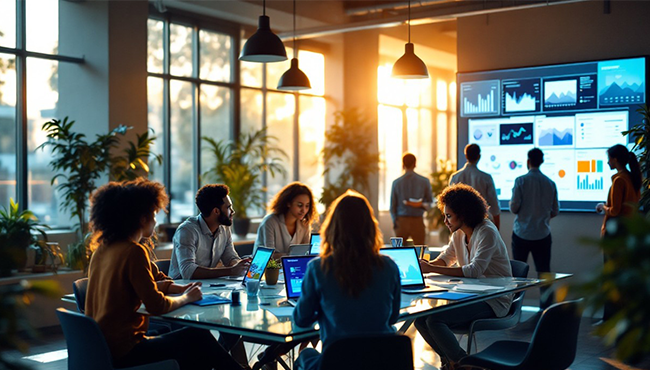 Digital Marketing team in a collaborative session