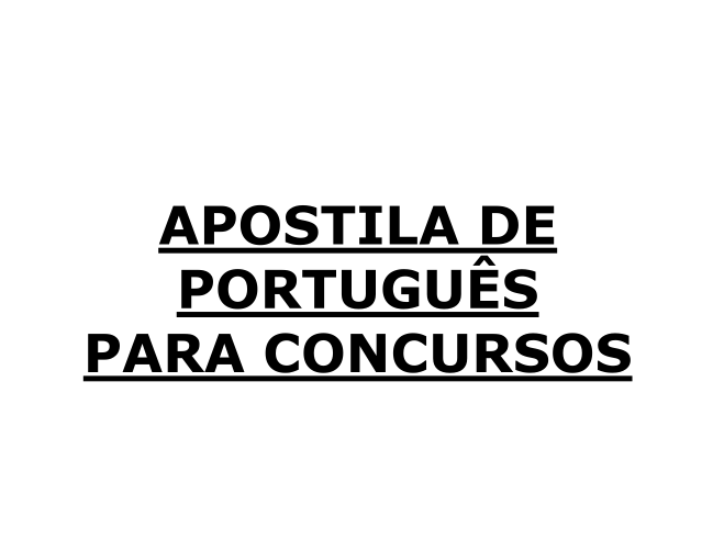 Apostila de Português para Concursos