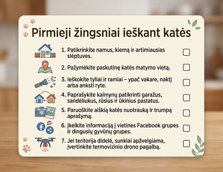 ką daryti, jei dingo katė?