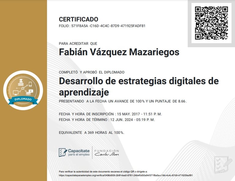 Diplomado estrategias digitales de aprendizaje
