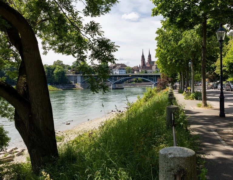 Blick über den Rhein zum Basler Münster – Beispielbild aus dem Allrounder Fotokurs Basel.