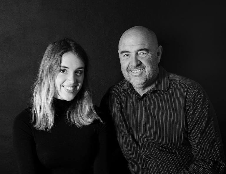 Martin and Samantha Lee Osner – South African fine artists and father-daughter collaborators at Osner Gallery, Cape Town.