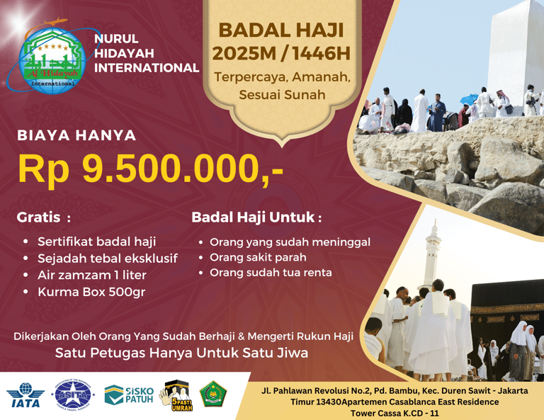 biaya badal haji 2025 jasa terpercaya