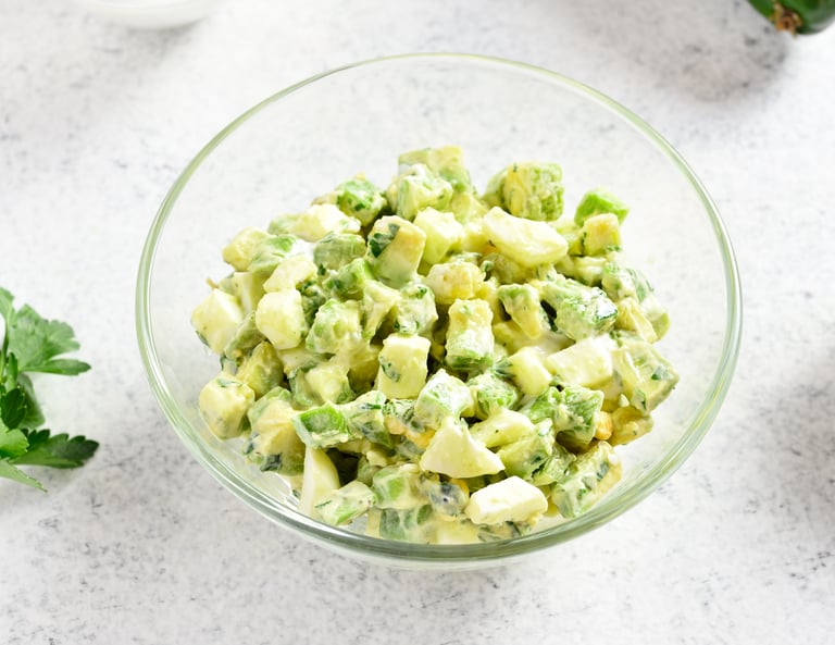 Keto Side Dish: Avocado Egg Salad