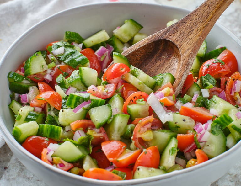Keto Side Dish: Avocado Cucumber Salad