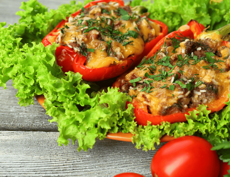Keto  Stuffed Bell Peppers Vegetarian