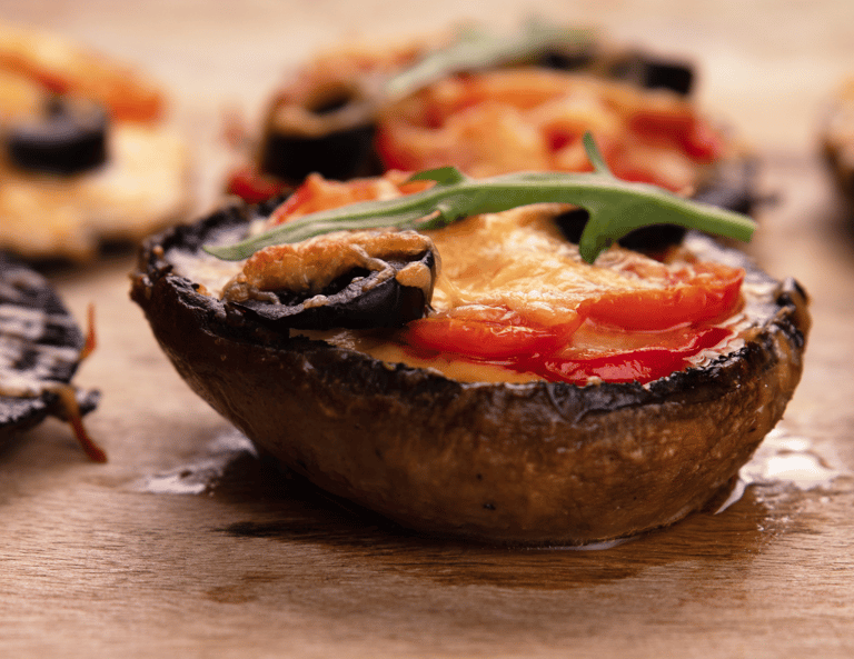 Keto  Portobello Mushroom Pizzas Vegetarian