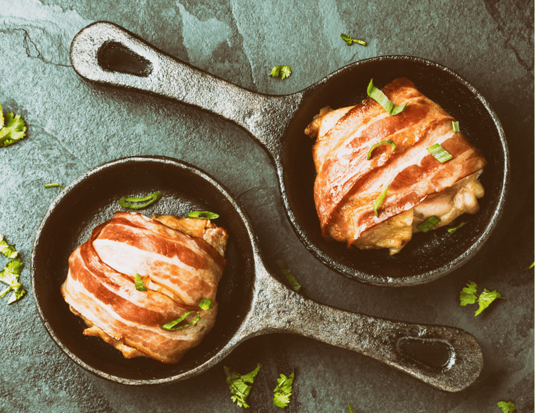 Keto Bacon-Wrapped Stuffed Chicken Breasts