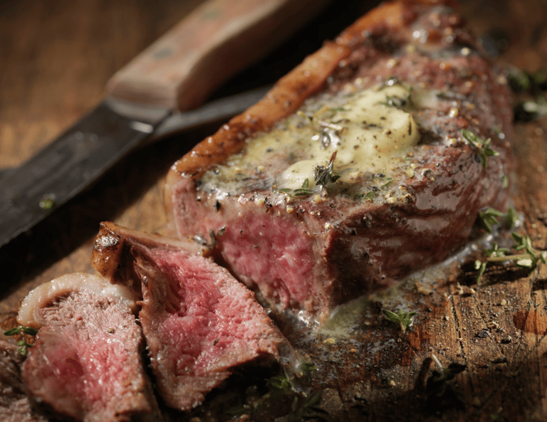 Keto Garlic Herb Butter Skillet Steak