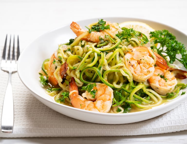 Keto Shrimp Zucchini Noodles