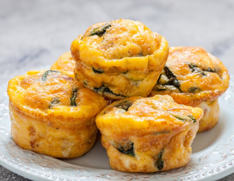 Keto Spinach and Feta Egg Muffins