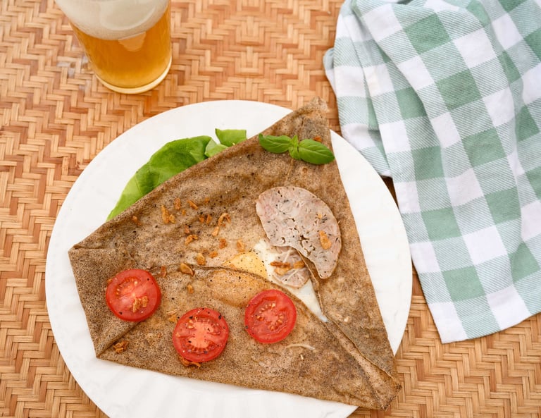 Une crêpe à l'andouille