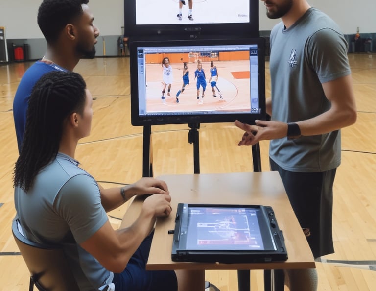 a man riding a skateboard down a street next to tall buildings