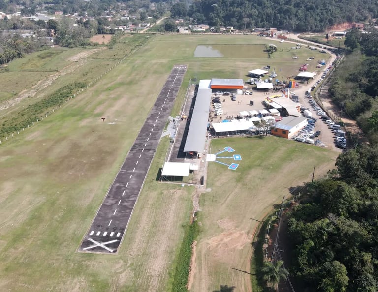 vista aerea do clube
