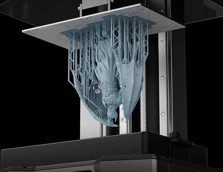 Figurine réalisée à l’aide de filament plastique par imprimante 3D et logiciels 3D