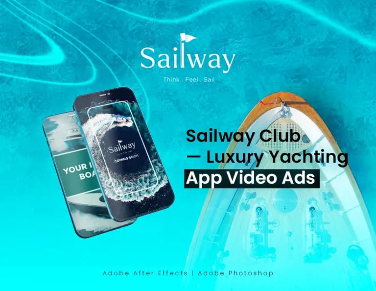 Sailway Club luxury yachting app UI design and brand identity by iBBo Studio