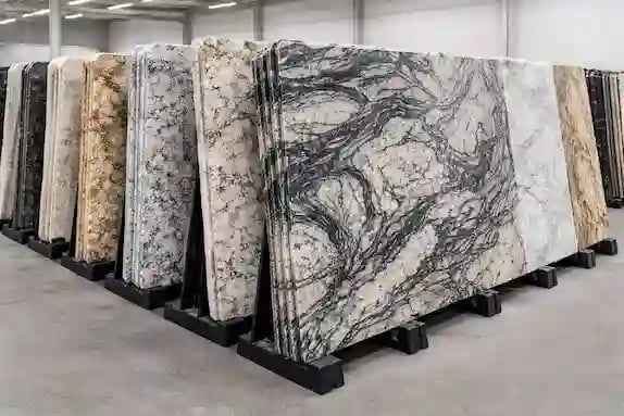 Granite slabs in our warehouse