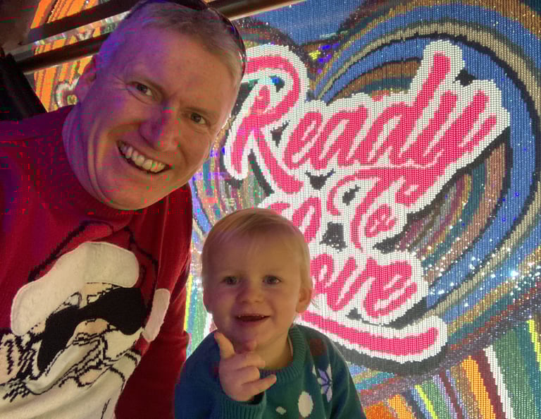 Family at Swarovski crystal world