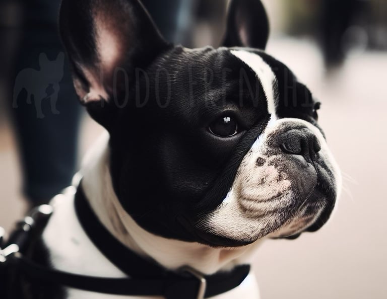 Bulldog Frances blanco y negro