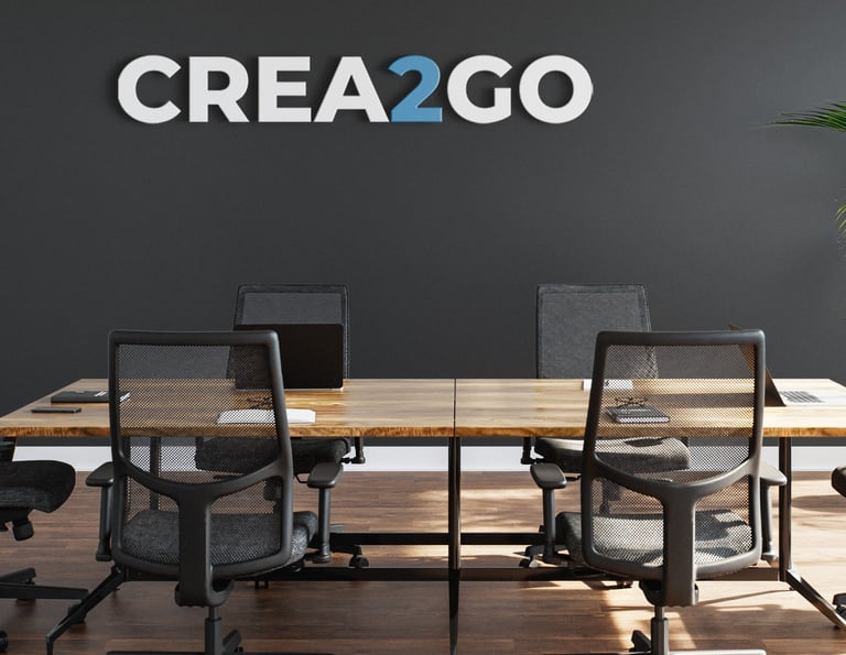 a conference room with a table and chairs