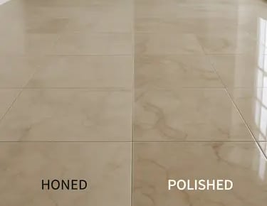 Comparing honed and polished floor