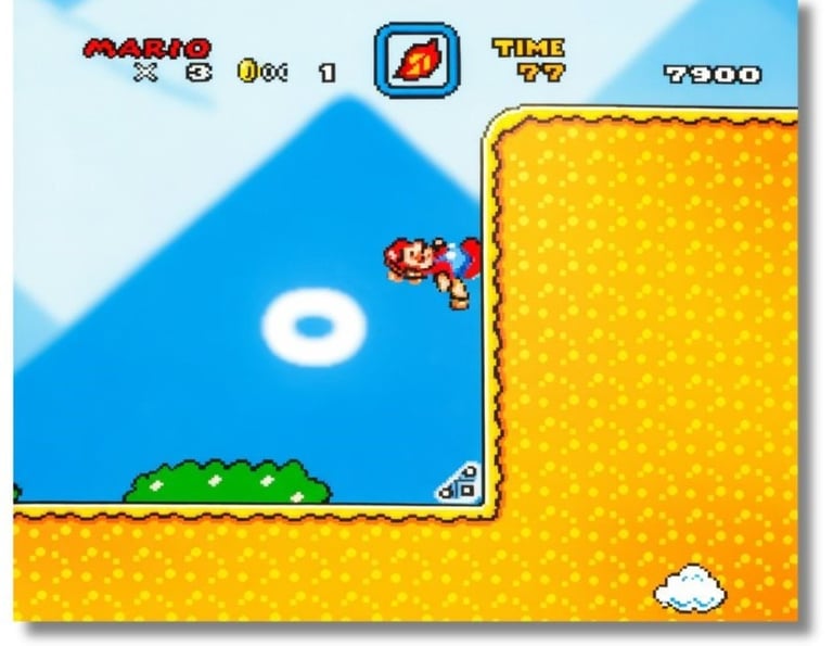  Mario correndo pela parede.