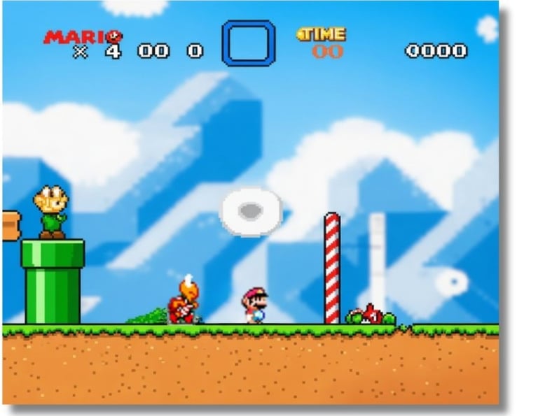  Mario no final da fase 