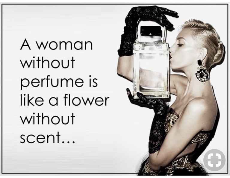perfume meme - elegant blonde woman kissing over-sized perfume bottle
