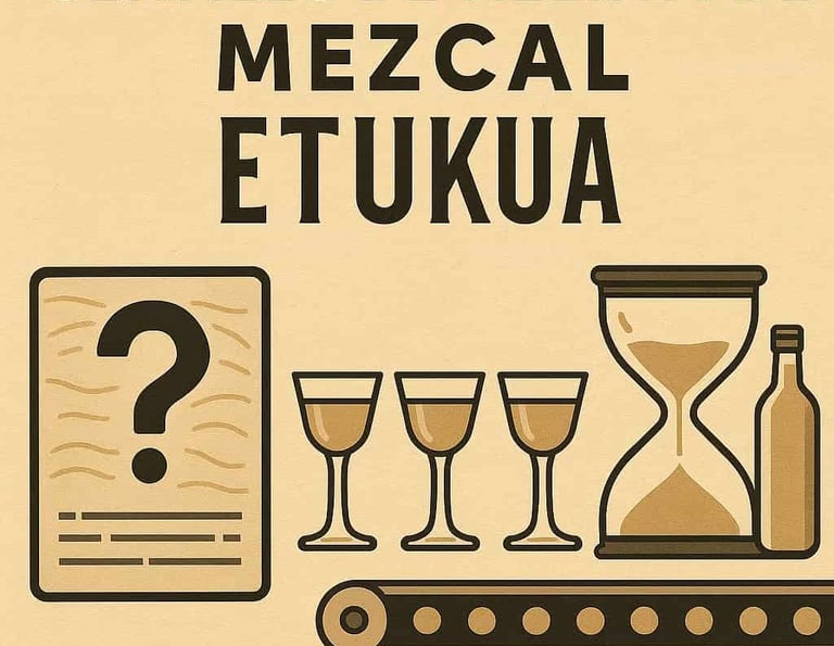  Infografía que muestra señales de un mezcal comercial: etiquetas vagas, sabor uniforme y producción