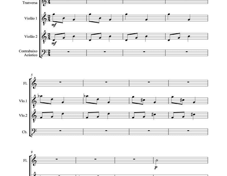 Imagem: parte completa de "Um recado estranho" do livro "violão em letra e música".