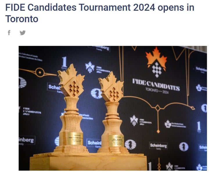 FIDE Chess FIDE Candidates Tournament 2024 Toronto Canada Chess