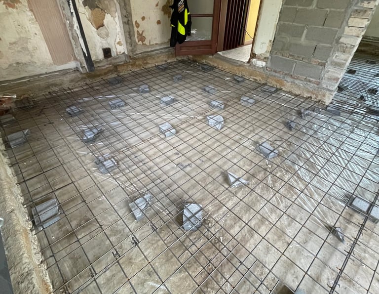 "Betonfundering storten 60m² in Genk door Senpro BV"