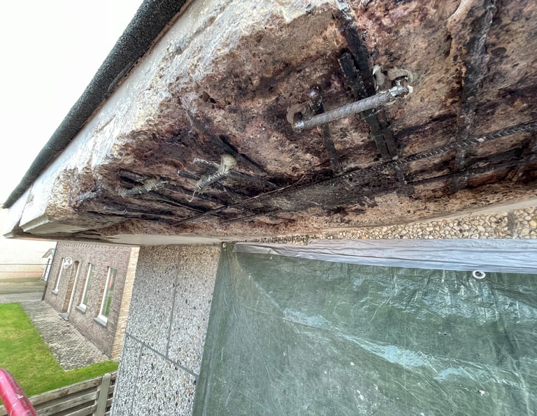 "Overstek betonherstelling en coating door Senpro BV"