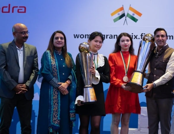 Aleksandra Goryachkina wins Women's Grand Prix 3rd Leg in New Delhi on tiebreaks. FIDE Women Chess  
