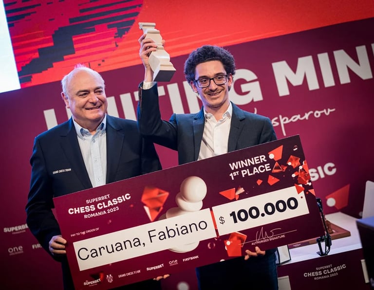 Fabiano Caruana wins Superbet Chess Classic 2023 in Romania. FIDE Grand Chess Tour 2023