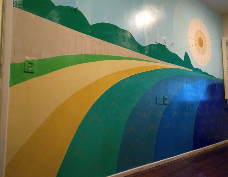 fresque hostel chambre brésil