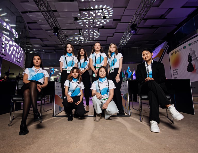 The "Kazakhstan vs The World" at World Chess Championship 2023. FIDE Chess