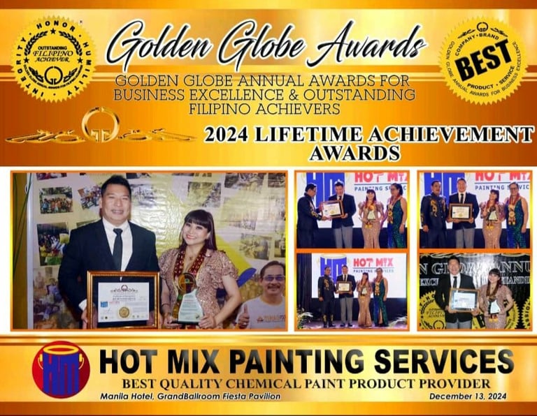 Hotmix Painting Services celebrated for outstanding Filipino business excellence 2024 award