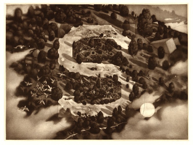 Mezzotint Ess Ephraim Utah Letter on Mountain Robert De Groff DeGroff Clouds Juniper Pigeon