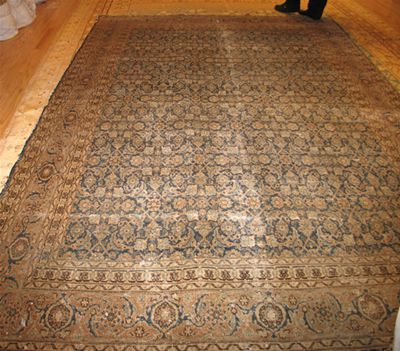 Before Oriental Rug Repair by Nazmiyal