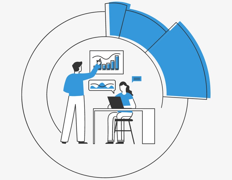 Une femme et un homme travail sur la rentabilité de leur logement